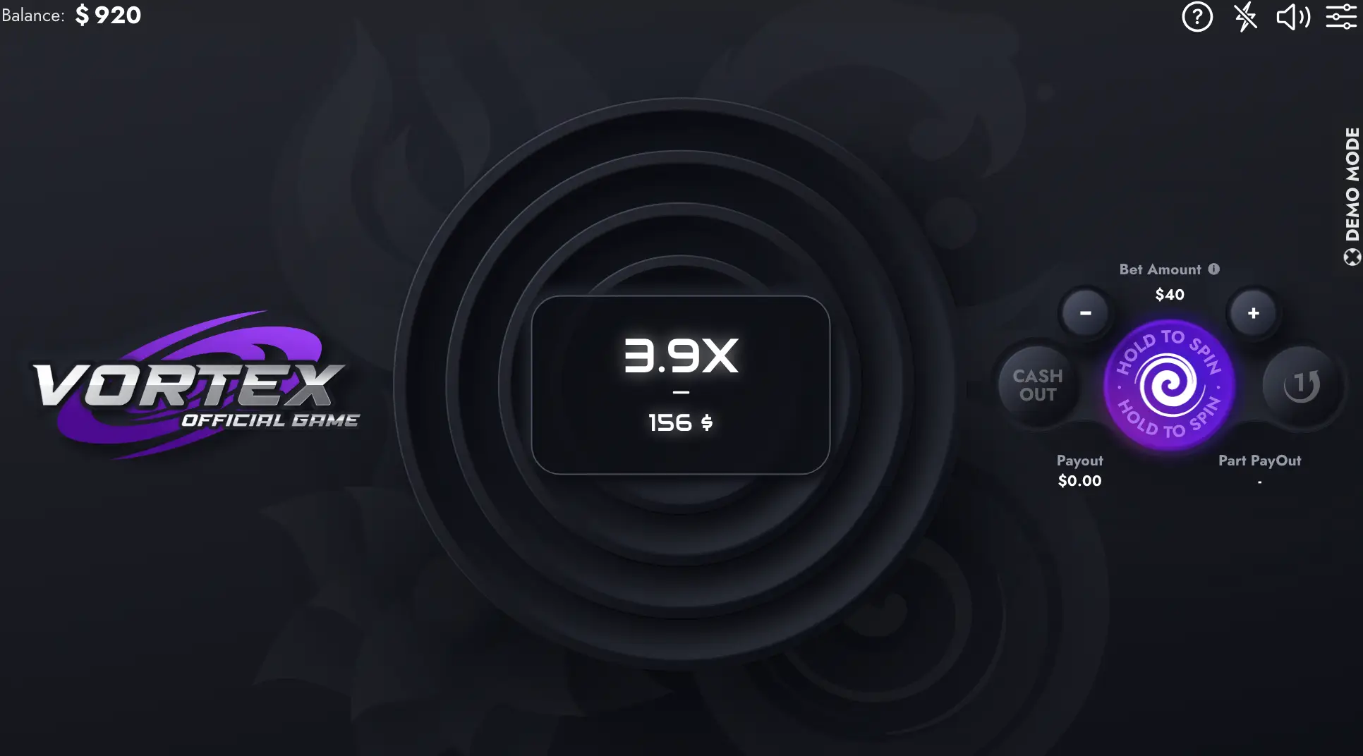 Winning moment in Vortex Game